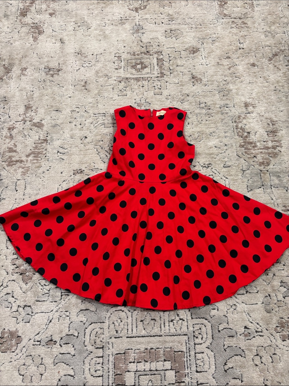 Kate Kason Classic Red Polka Dot Twirl Dress for Girls
